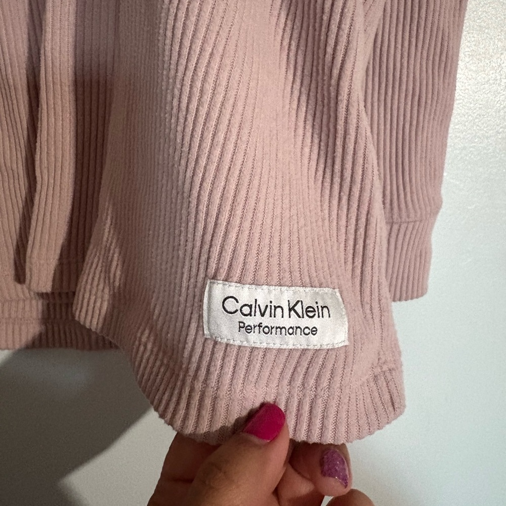 Calvin Klein Light Pink Ribbed Top - Picture 2 of 2